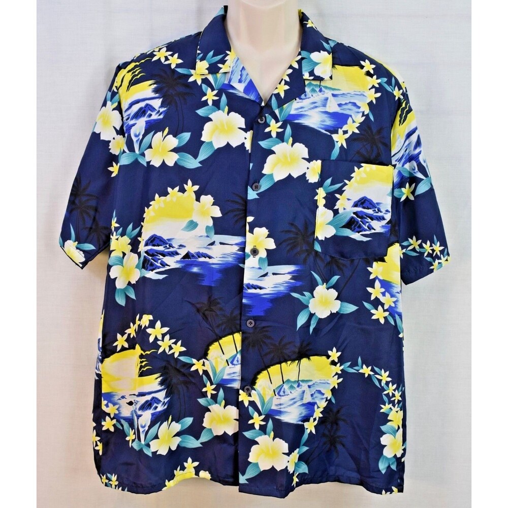 Vintage Styled In California Aloha Camp Shirt Size X-Large XL Super Lightweight